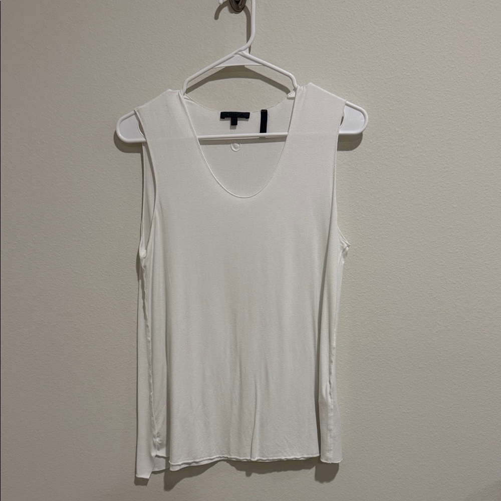Classic White Sleeveless Tank Top